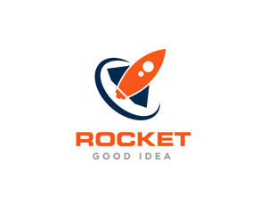 Rocket Logo Icon Design Vector