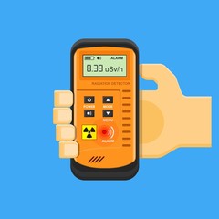 Obraz premium Radioactive detector test device leak nuclear meter measurement atomic disaster chernobyl control analysis medical ionizing physic experimental pollution toxic energy zone scientist research
