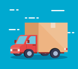 truck of delivery logistic service vector illustration design