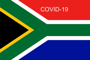 Coronavirus (COVID-19) outbreak in South Africa concept image. 