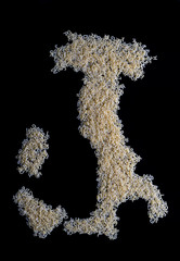 letters, food, leaf, white, diet, red, delicious, dinner, eat, healthy, lunch, nutrition, meal, tasty, spaghetti, basil, italian, ingredient, italy, traditional, vegetarian, cook, yellow, pasta, green