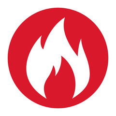Fire flame icon. Fire hot flames vector sign isolated on white background
