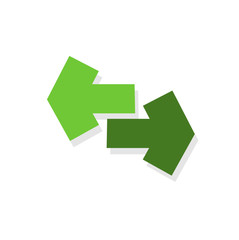 green arrow left and right.