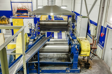 Factory for the production of conveyor belts.