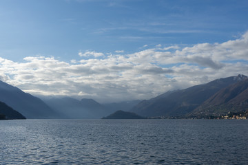 Beautiful landscape on Lake Como in December time