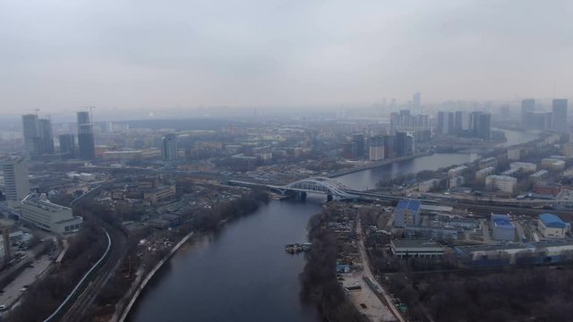 Panorama of the industrial area from the Dorogomilovsky bridge