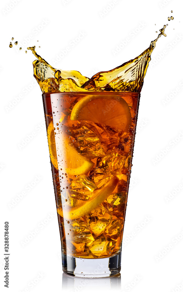 Wall mural glass of ice tea