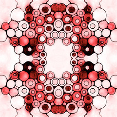 Bright circle shapes pencil drawing background.