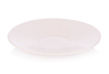 white plate on white background