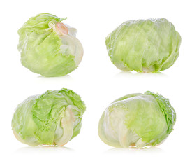 Fototapeta premium Fresh lettuce isolated on white background.