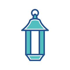 ramadan kareem lantern icon design, flat style icon collection