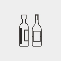 alcohol vector icon champagne and wine bottles celebration