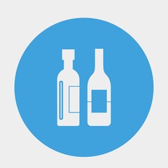 alcohol vector icon champagne and wine bottles celebration