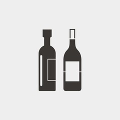 alcohol vector icon champagne and wine bottles celebration
