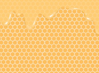 honey food hexagonal grid honey comb textured white background 