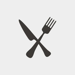 cutlery icon vector illustration folk and knife 