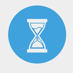 hour glass icon vector for time