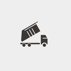 truck off loading icon vector illustration 