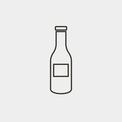 ketchup sauce bottle vector icon 