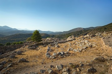 Mycenae - an archaeological site near Mykines in Argolis, Peloponnese, Greece. In the second...