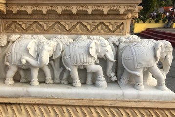 Jabalpur, Madhya Pradesh/India : November 23, 2019 - Sculpture of an Elephant at Pisanhari Ki Madhiya, Jabalpur