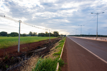 Fototapeta na wymiar highway in Mato Grosso do Sul, Brazil