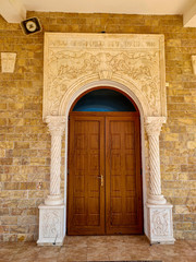 Fototapeta na wymiar Exterior of main portal of Agios Epiphanios church