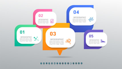 Design Business template infographic chart element with place date for presentations.