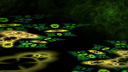 抽象 背景　緑の植物の細胞のような4kの画像