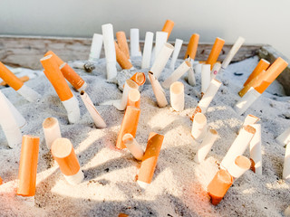 cigarettes in ashtray