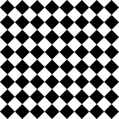 Black and white rhombuses seamless pattern. Vector illustration.