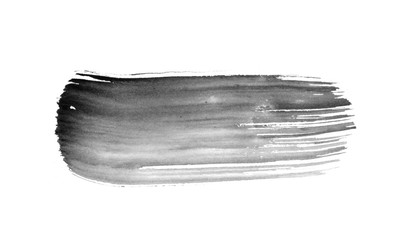 Beautiful black ink stain isolated on white