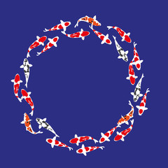 koi fish, vector illustration