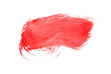 Red paint brush background. Red isolated brushes