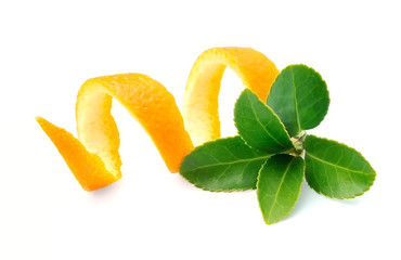 Tea leaves and orange zest