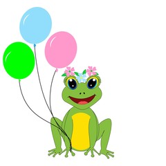 cute frog illustration nursery decor