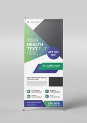 ccreative and professional medical rollup banner template
