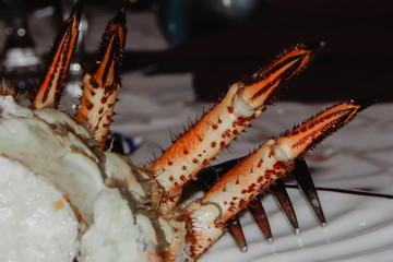 crab on grill