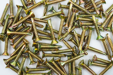 Tapping screws made of steel, metal screw, iron screw, chrome screw, screw for background