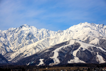 Fototapeta na wymiar Hakuba Goryu mountain in Nagano