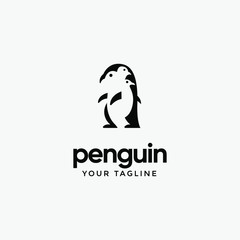 modern outstanding penguin animal logo