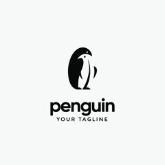 modern outstanding penguin animal logo