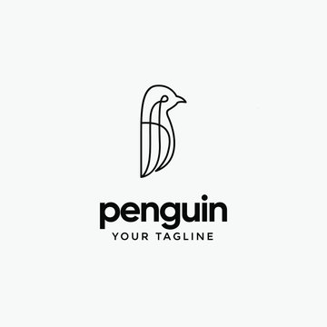modern outstanding penguin animal logo