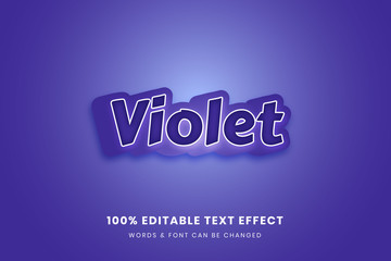 Violet 3d editable text effect