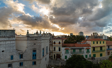 Fototapeta na wymiar Beautiful Havana City Sunset, Cuba