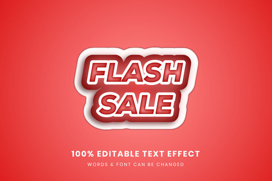 Flash sale 3d editable text effect