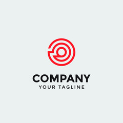 Abstract letter O logo design template. Colorful spiral creative sign. Universal vector icon