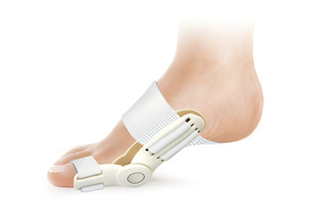 Orthopedic toe brace Hallux Valgus on a white background