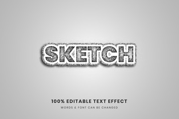 Sketch 3d editable text effect