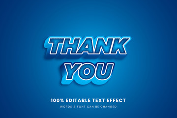 Thank you 3d editable text effect